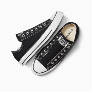 Converse black laceless Chuck Taylor’s size 6.5 worn once